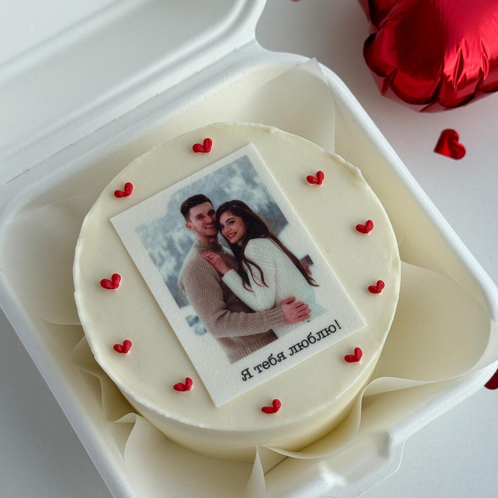 Бенто торт с фото на 14 февраля