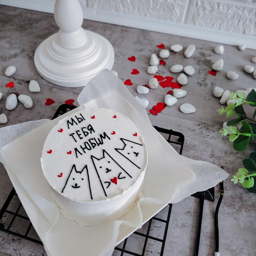 Бенто торт с котами