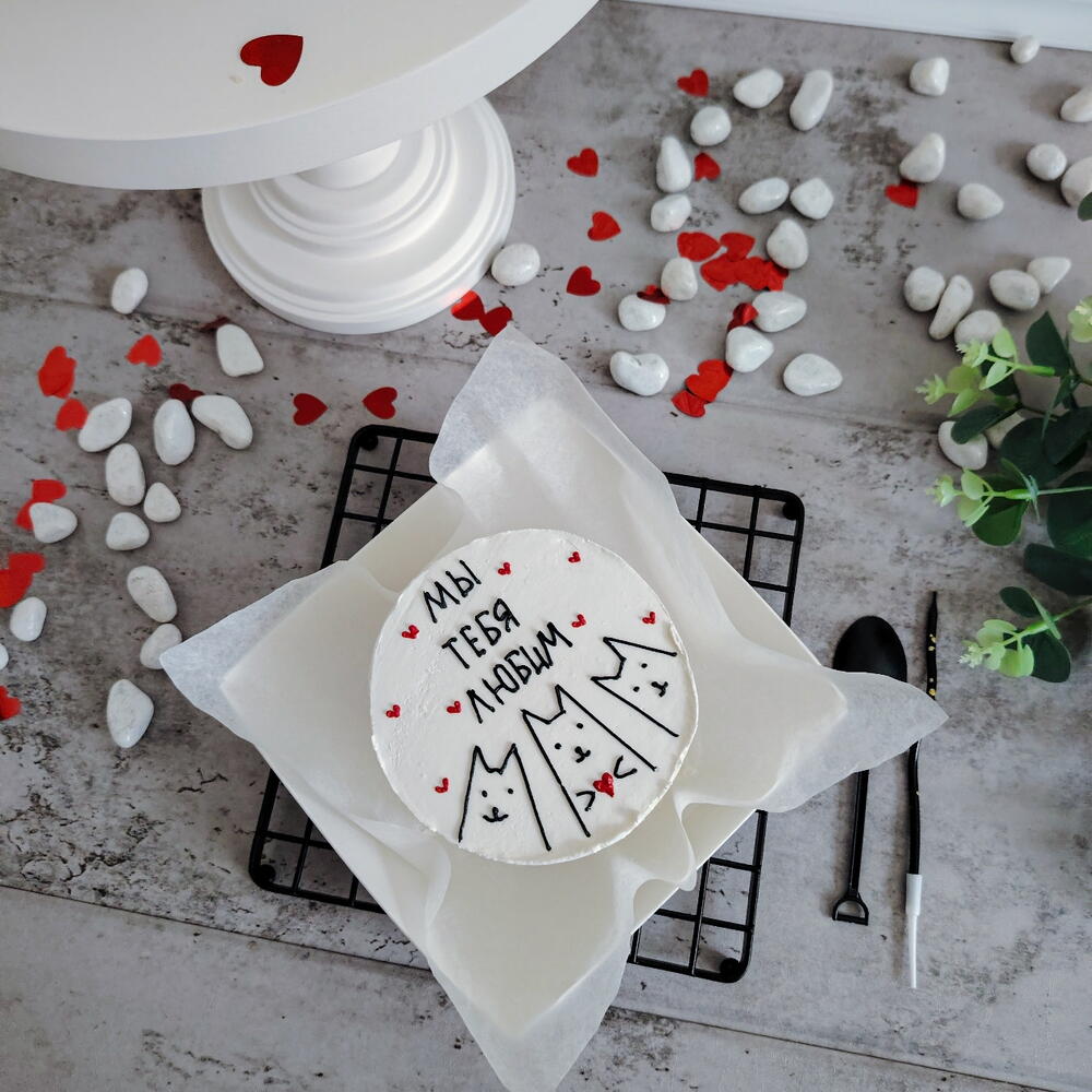 Бенто торт с котами