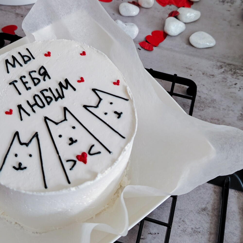 Бенто торт с котами