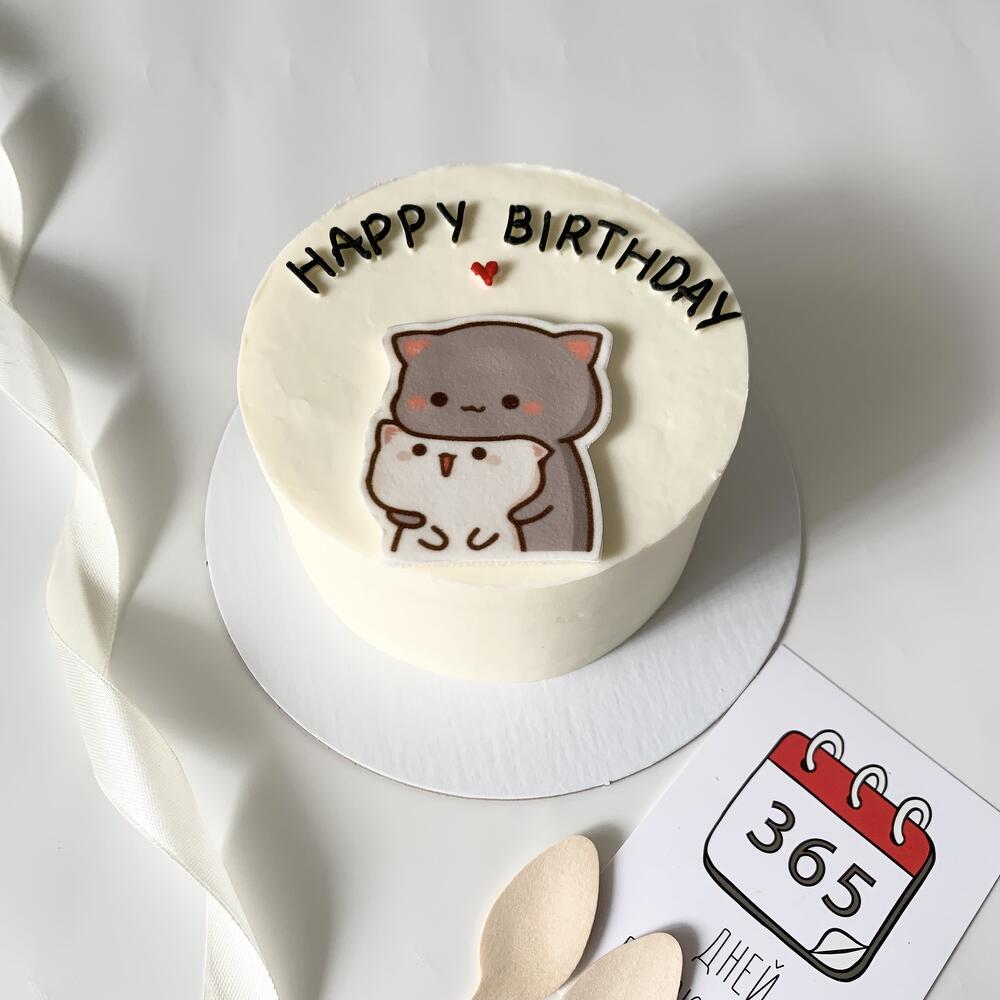 Бенто-торт с котиками | Happy Birthday бенто| подарок Бенто-торт «Котики» | Для любимой | подарок торт бенто на день рождения