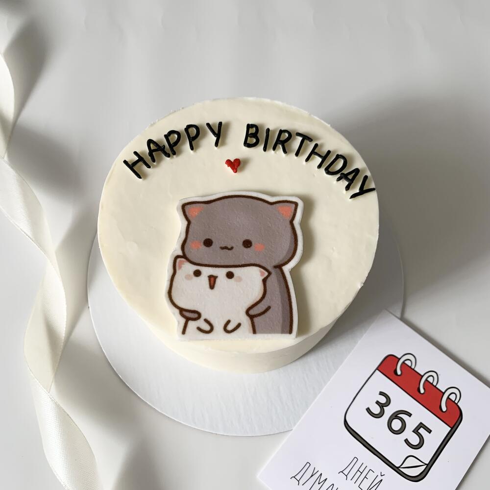 Бенто-торт с котиками | Happy Birthday бенто| подарок Бенто-торт «Котики» | Для любимой | подарок торт бенто на день рождения