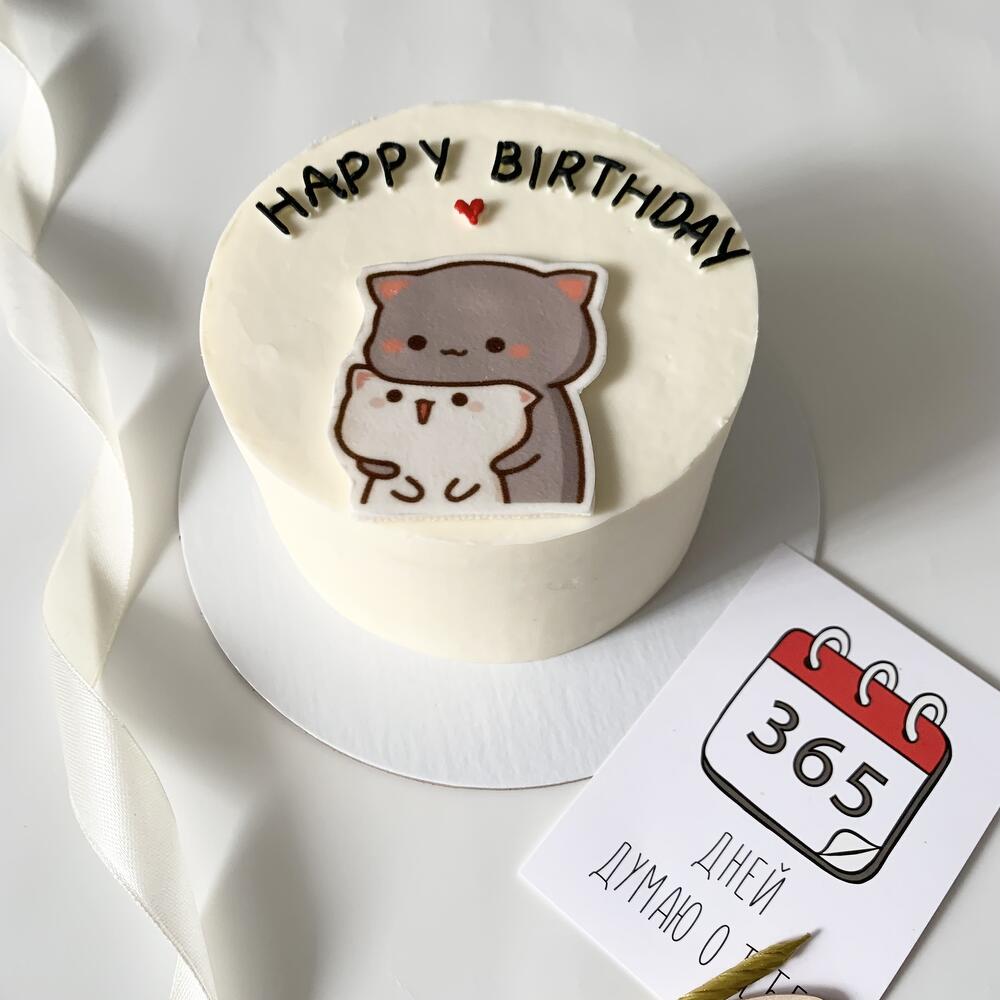 Бенто-торт с котиками | Happy Birthday бенто| подарок Бенто-торт «Котики» | Для любимой | подарок торт бенто на день рождения