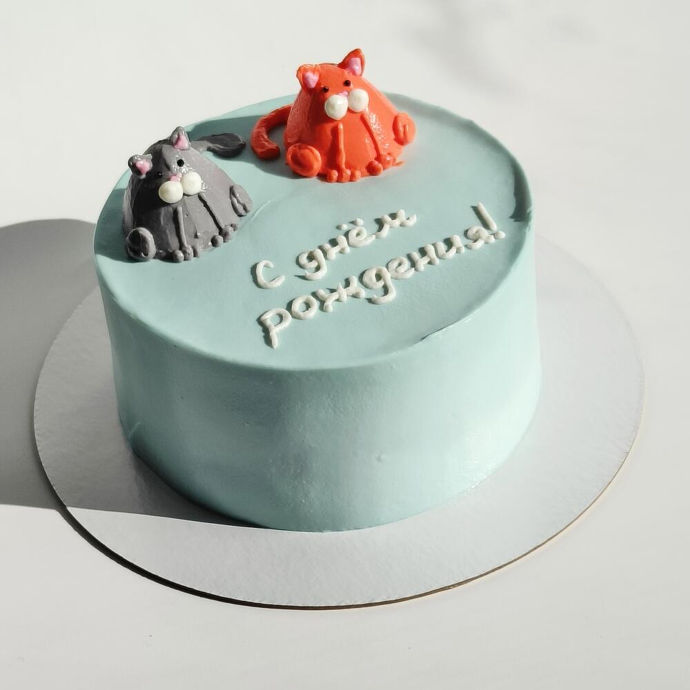 Бенто торт с котиками на день рождения