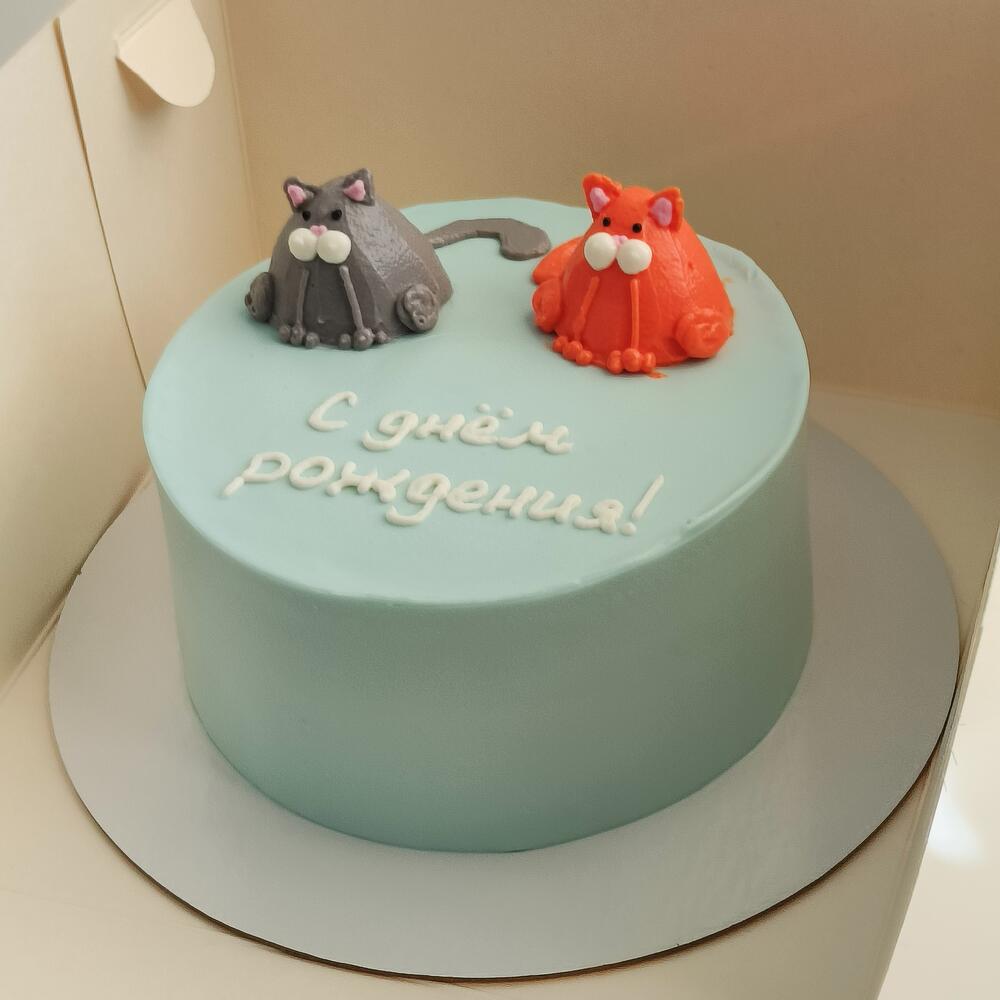 Бенто торт с котиками на день рождения