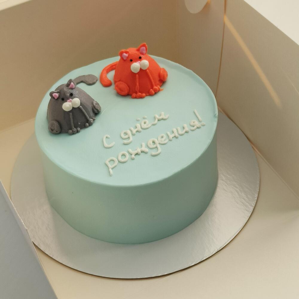 Бенто торт с котиками на день рождения