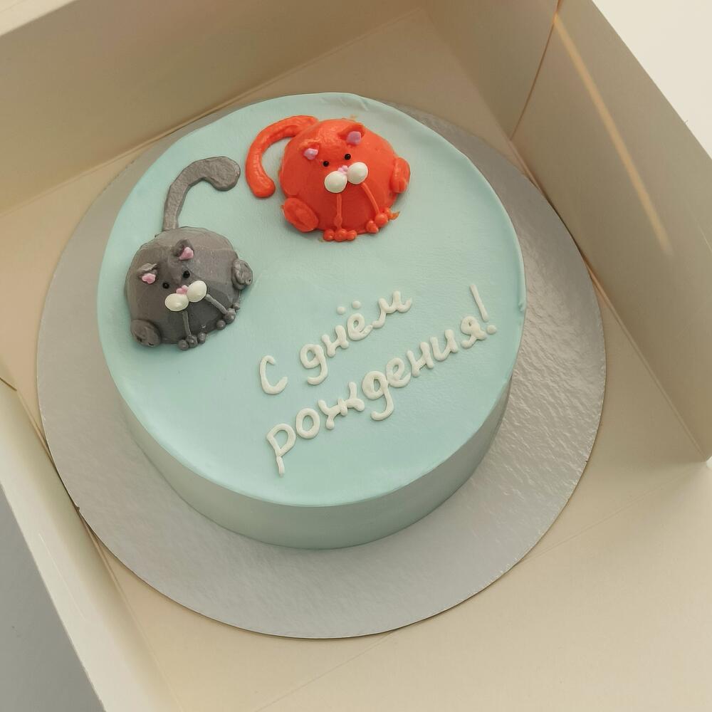 Бенто торт с котиками на день рождения