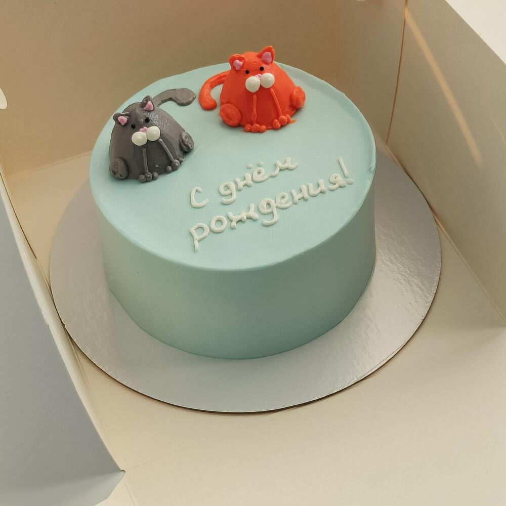 Бенто торт с котиками на день рождения