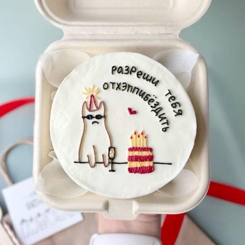 Бенто торт с котиком и тортом