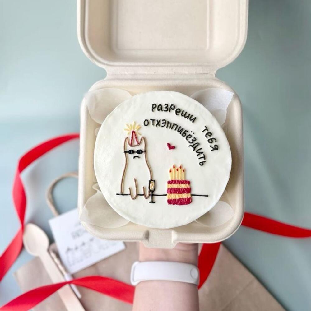 Бенто торт с котиком и тортом