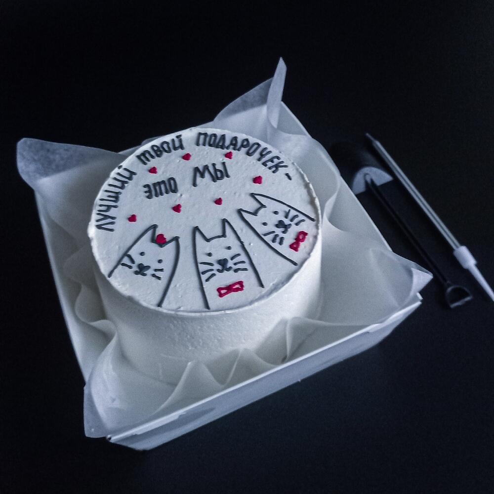 Бенто торт с котятами