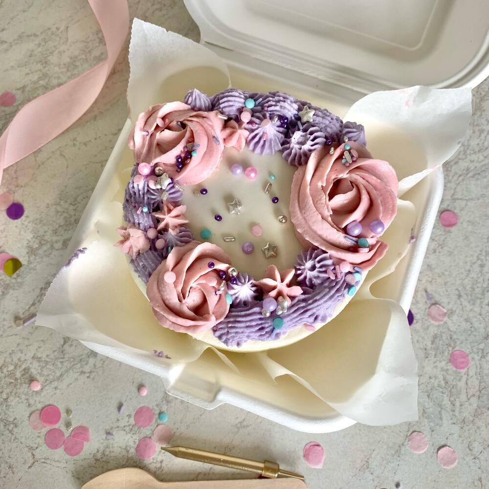 Бенто-торт с кремовым декором/день рождения/Валентинка,подарок девушке,день святого Валентина,день влюбленных