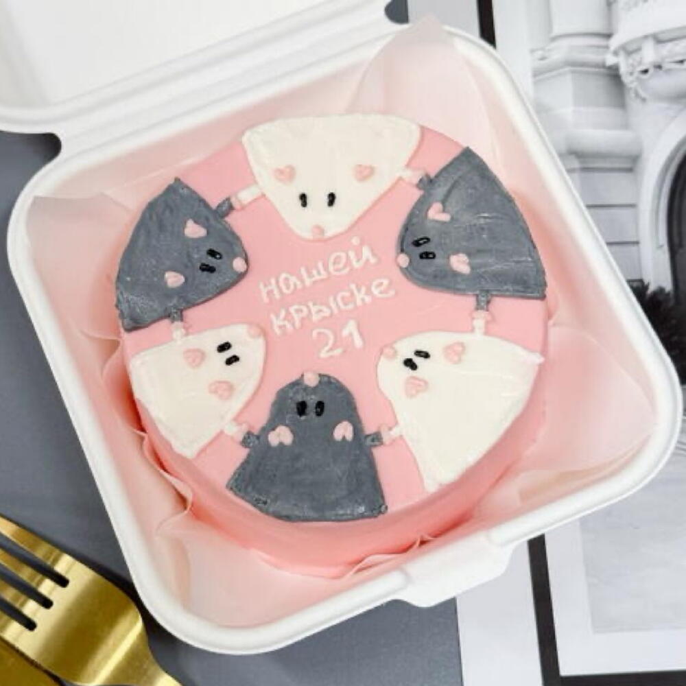 Бенто торт с крысами