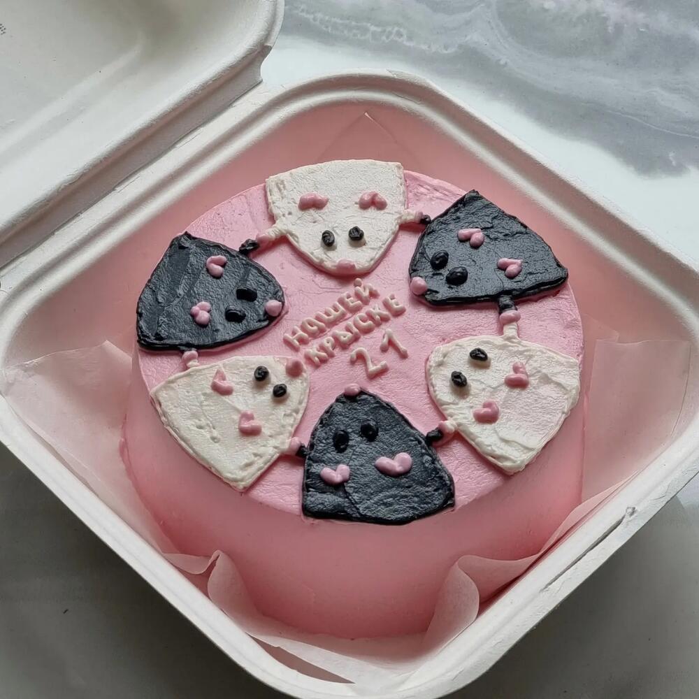 Бенто торт с крысами