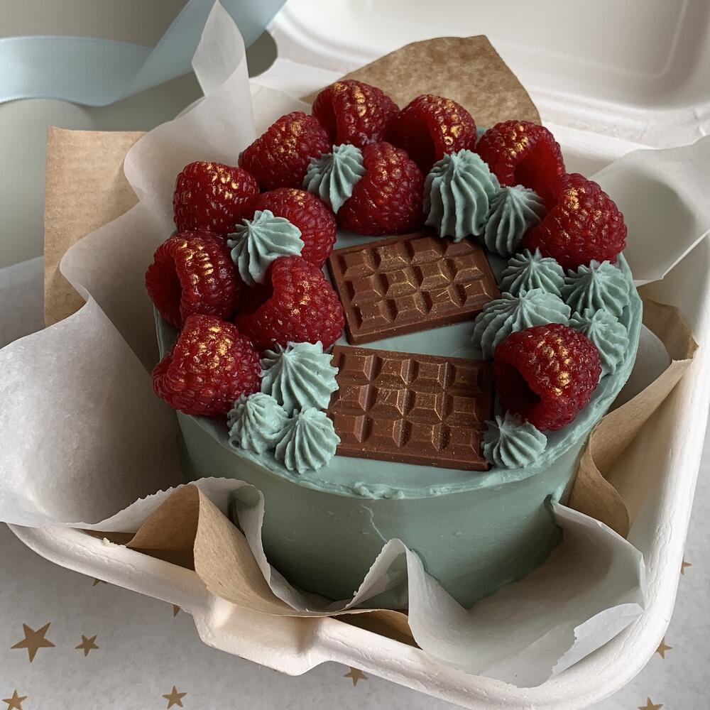 Бенто-торт с малинкой /день рождения/Валентинка,подарок девушке,день святого Валентина,день влюбленных