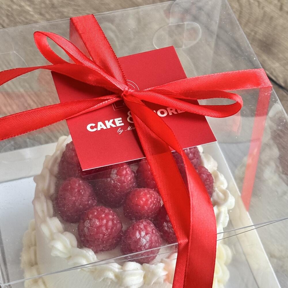 Бенто торт с малиной