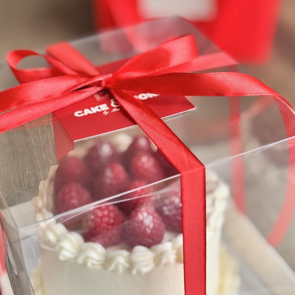 Бенто торт с малиной