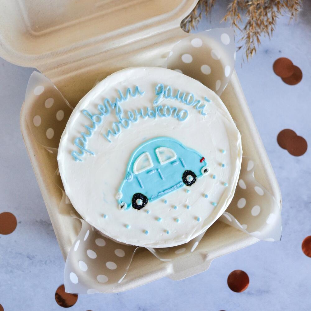 Бенто торт с машинкой