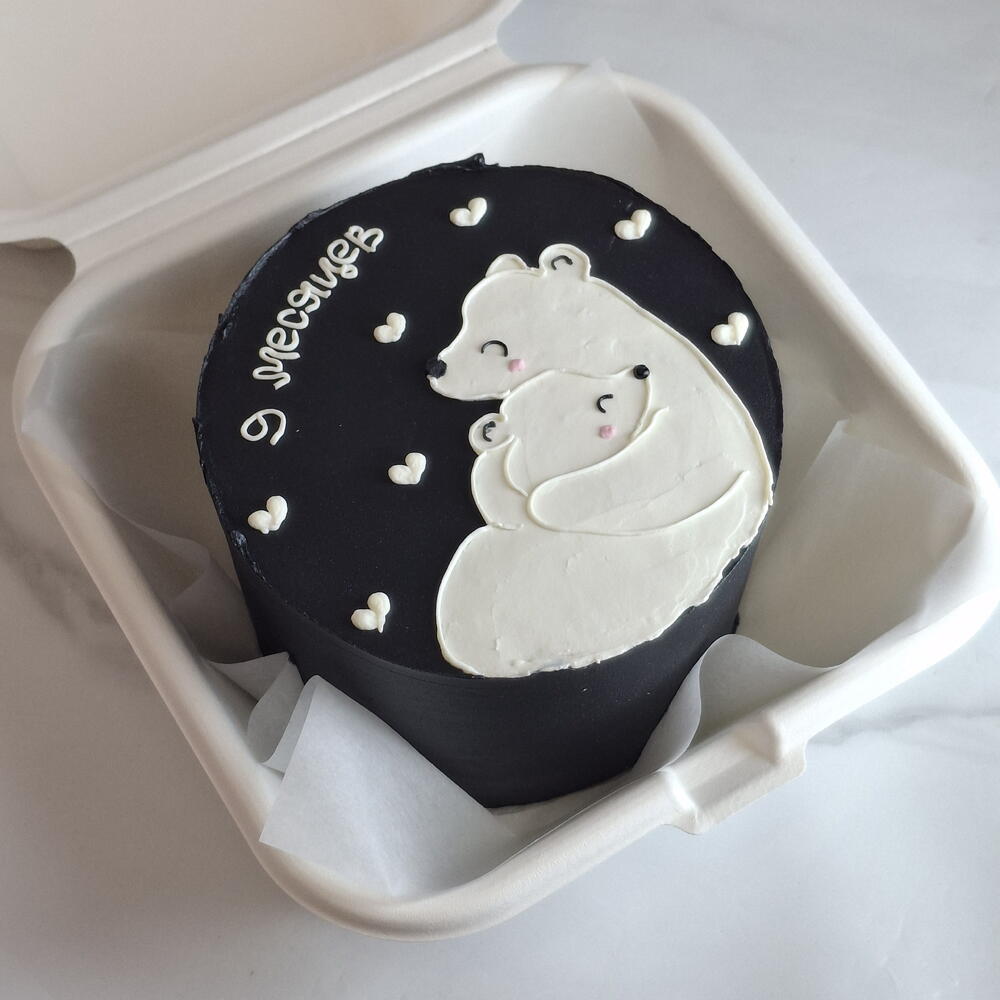 Бенто торт с мишкой, с медведями, ребенку, малышу на день рождения