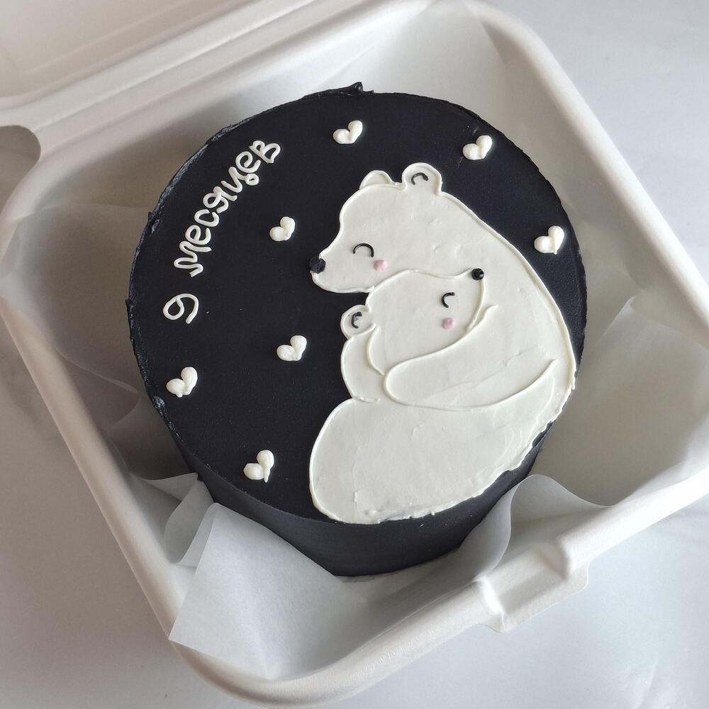 Бенто торт с мишкой, с медведями, ребенку, малышу на день рождения