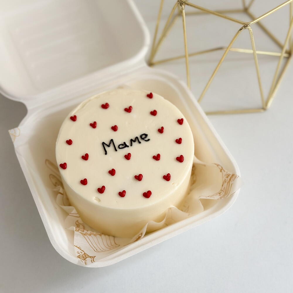 Бенто торт с надписью