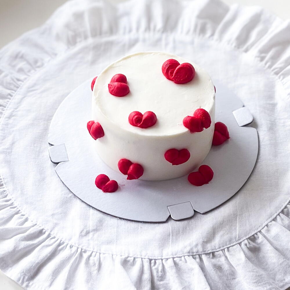 Бенто торт с объемными сердечками♥️/сладкая валентинка к 14 февраля/дари эмоции