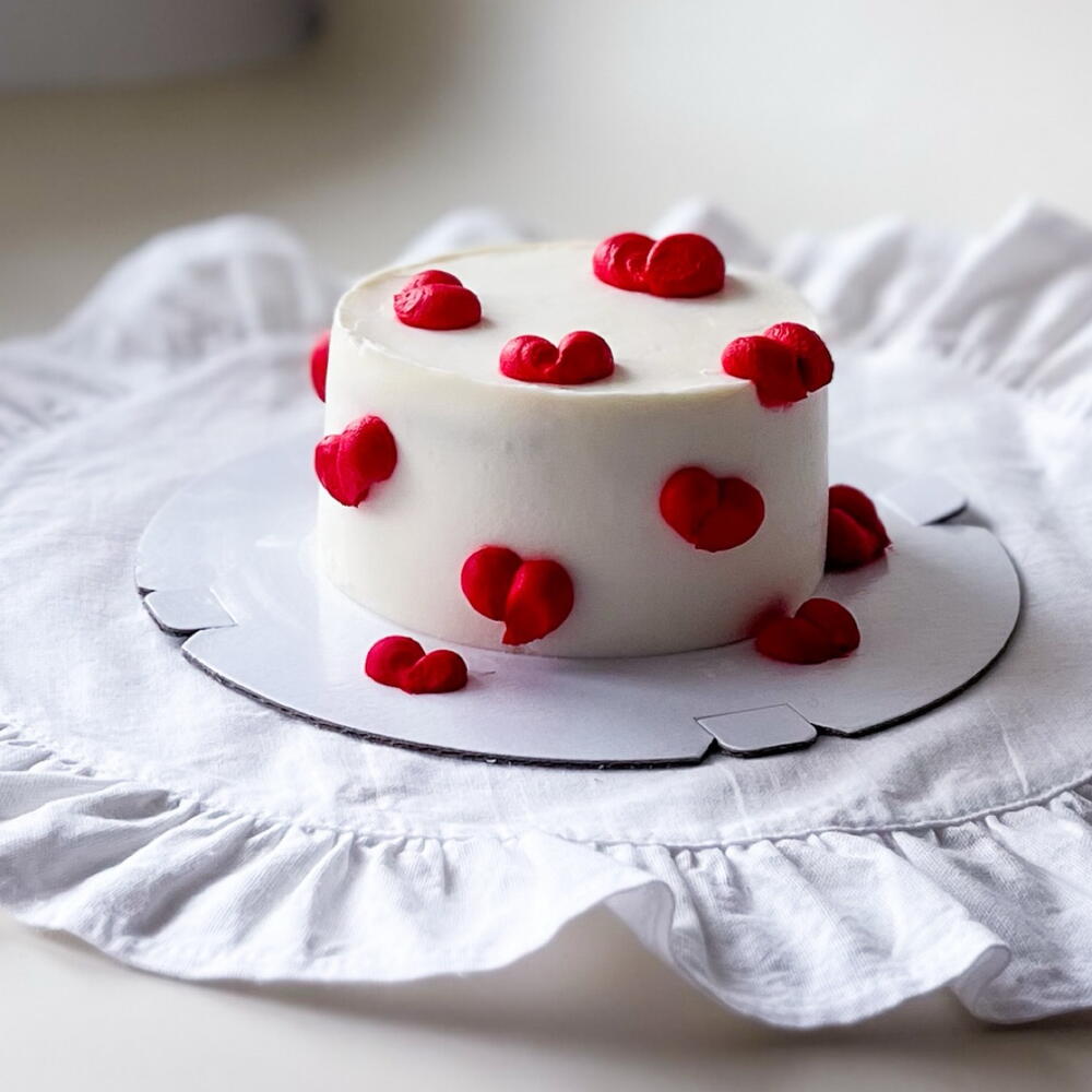 Бенто торт с объемными сердечками♥️/сладкая валентинка к 14 февраля/дари эмоции