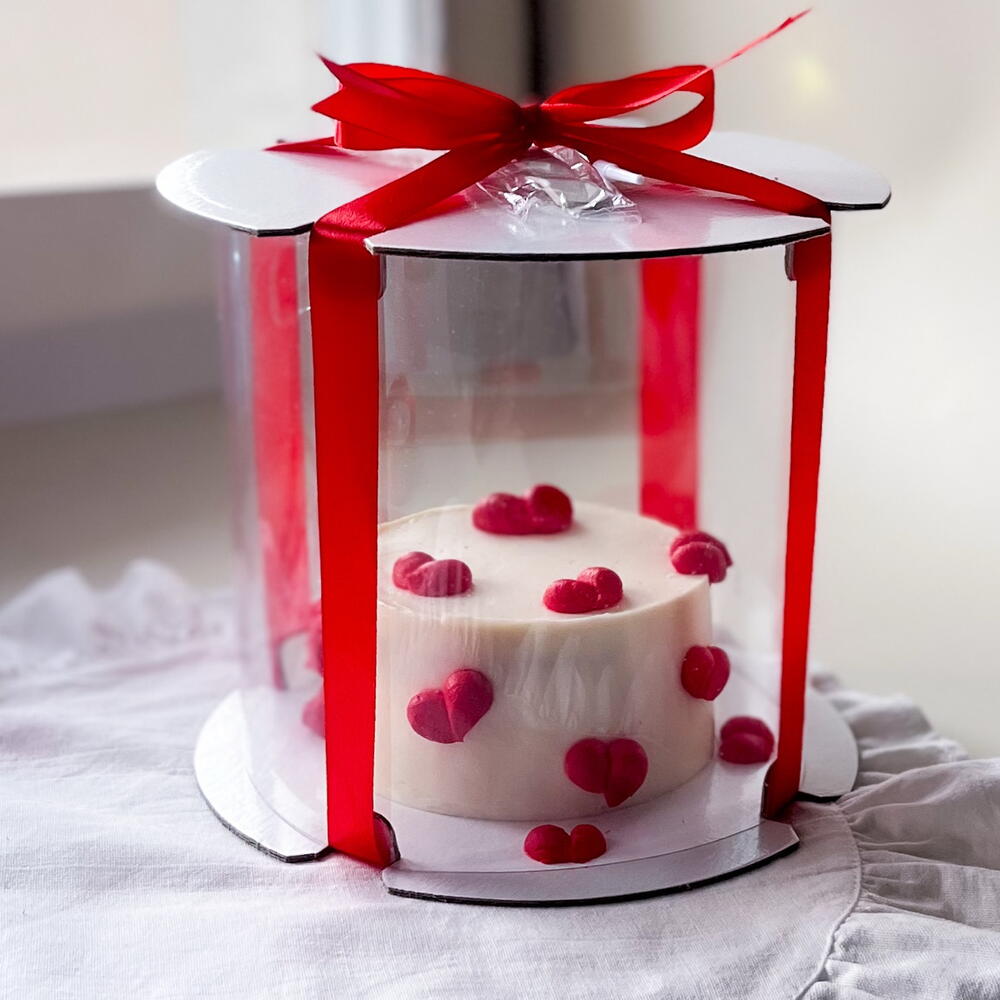 Бенто торт с объемными сердечками♥️/сладкая валентинка к 14 февраля/дари эмоции