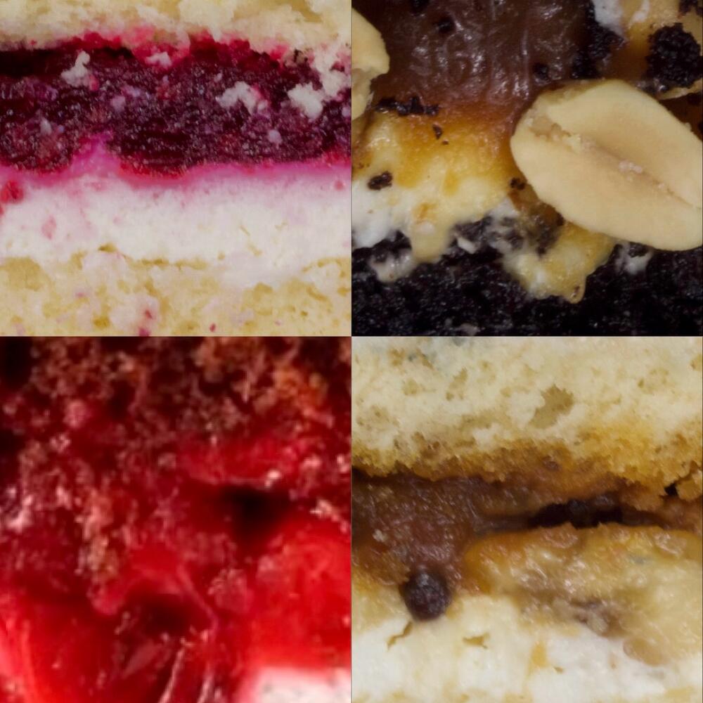 Бенто торт с рисунком 9 месяцев внутри, 9 месяцев снаружи