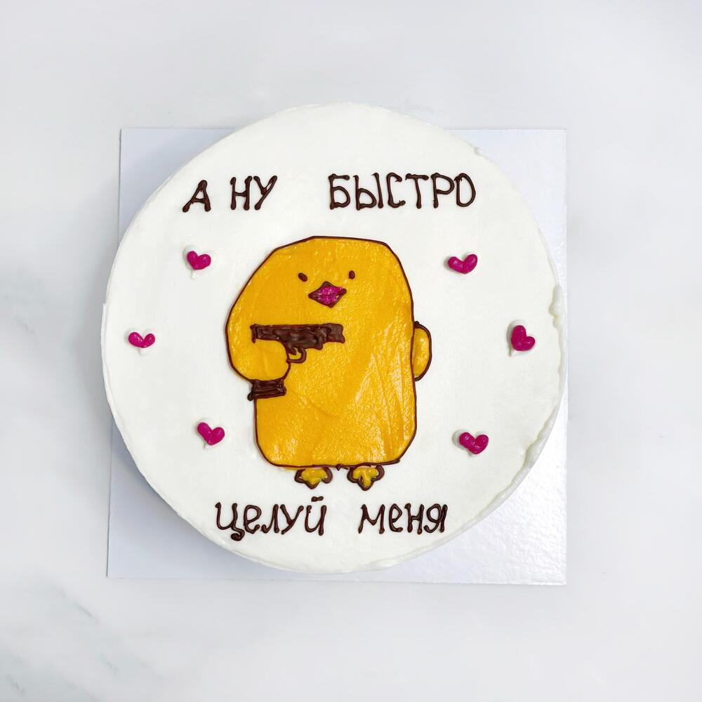 Бенто-торт с рисунком | Без сахара