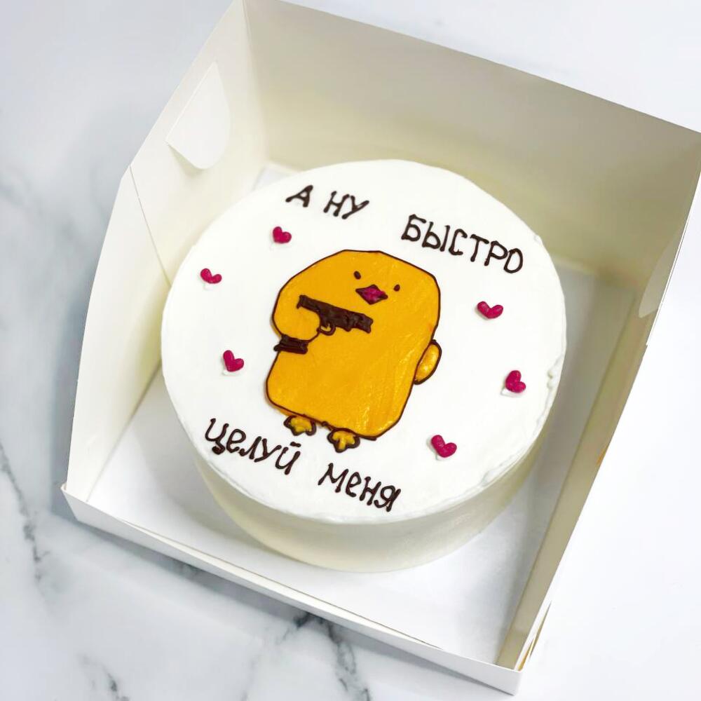 Бенто-торт с рисунком | Без сахара