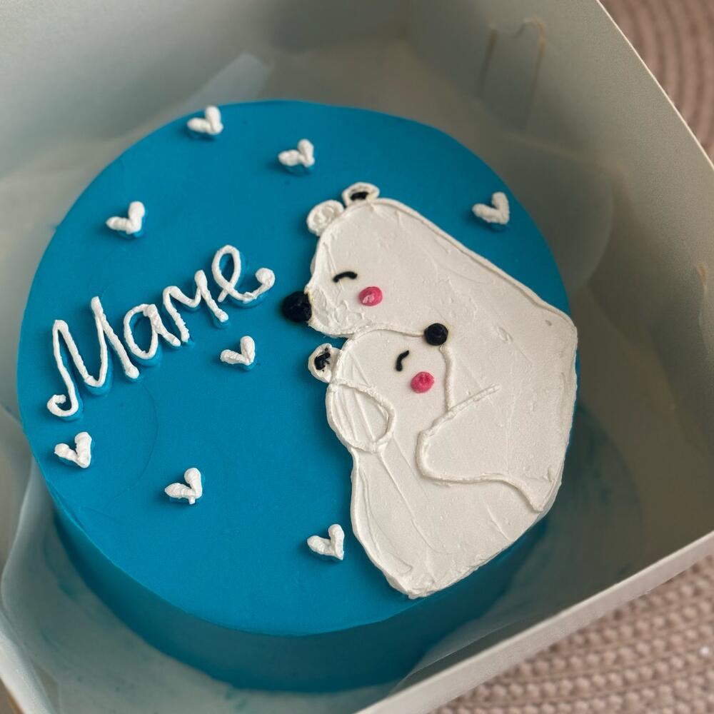 Бенто торт с рисунком «Маме»