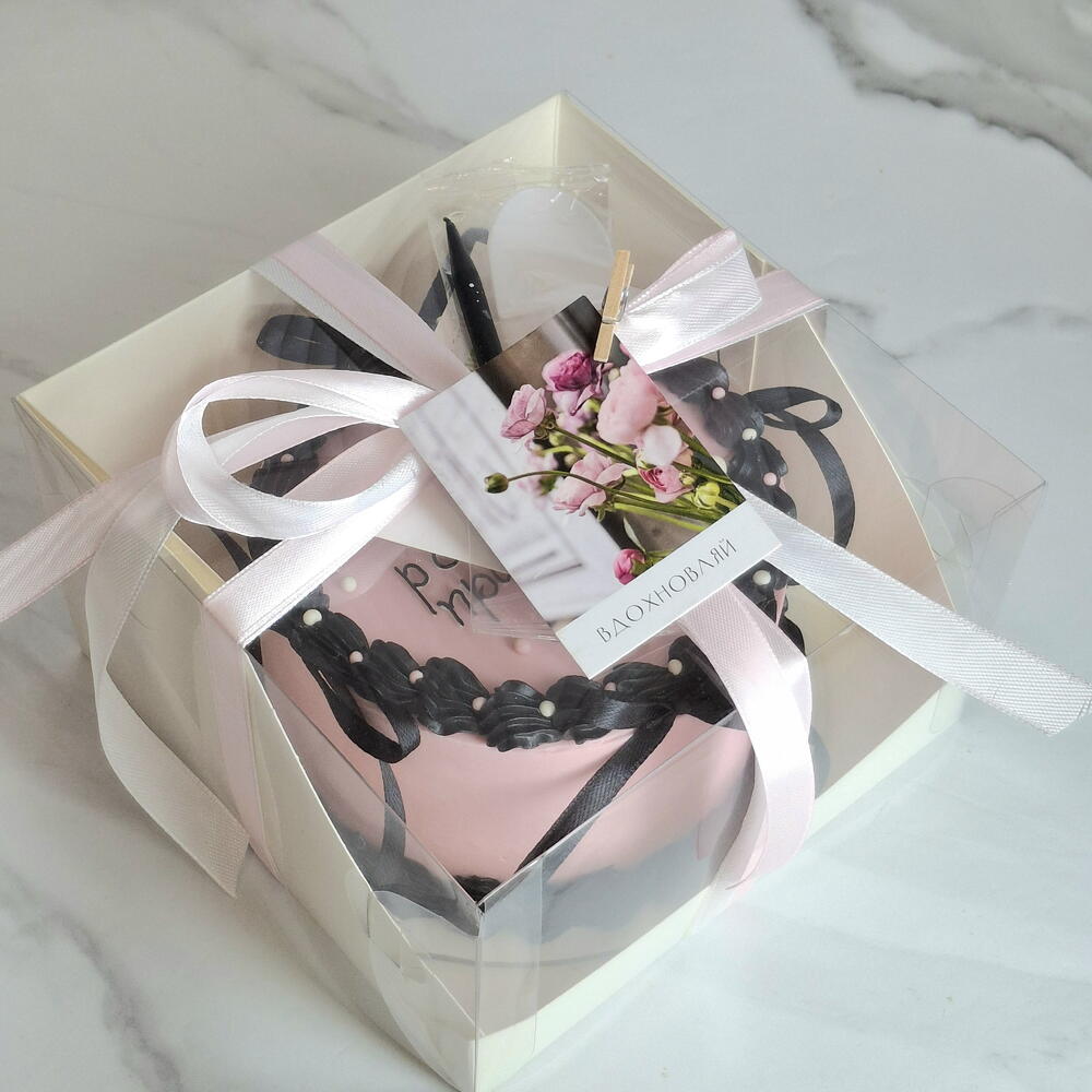 Бенто торт с рюшами в стиле ламбет на день рождения "С днём рождения принцесса "