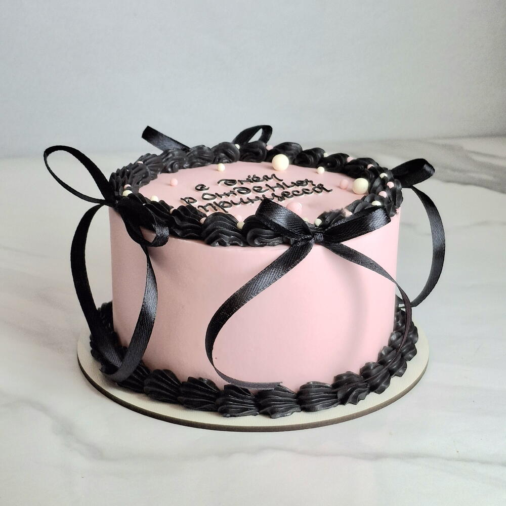 Бенто торт с рюшами в стиле ламбет на день рождения "С днём рождения принцесса "