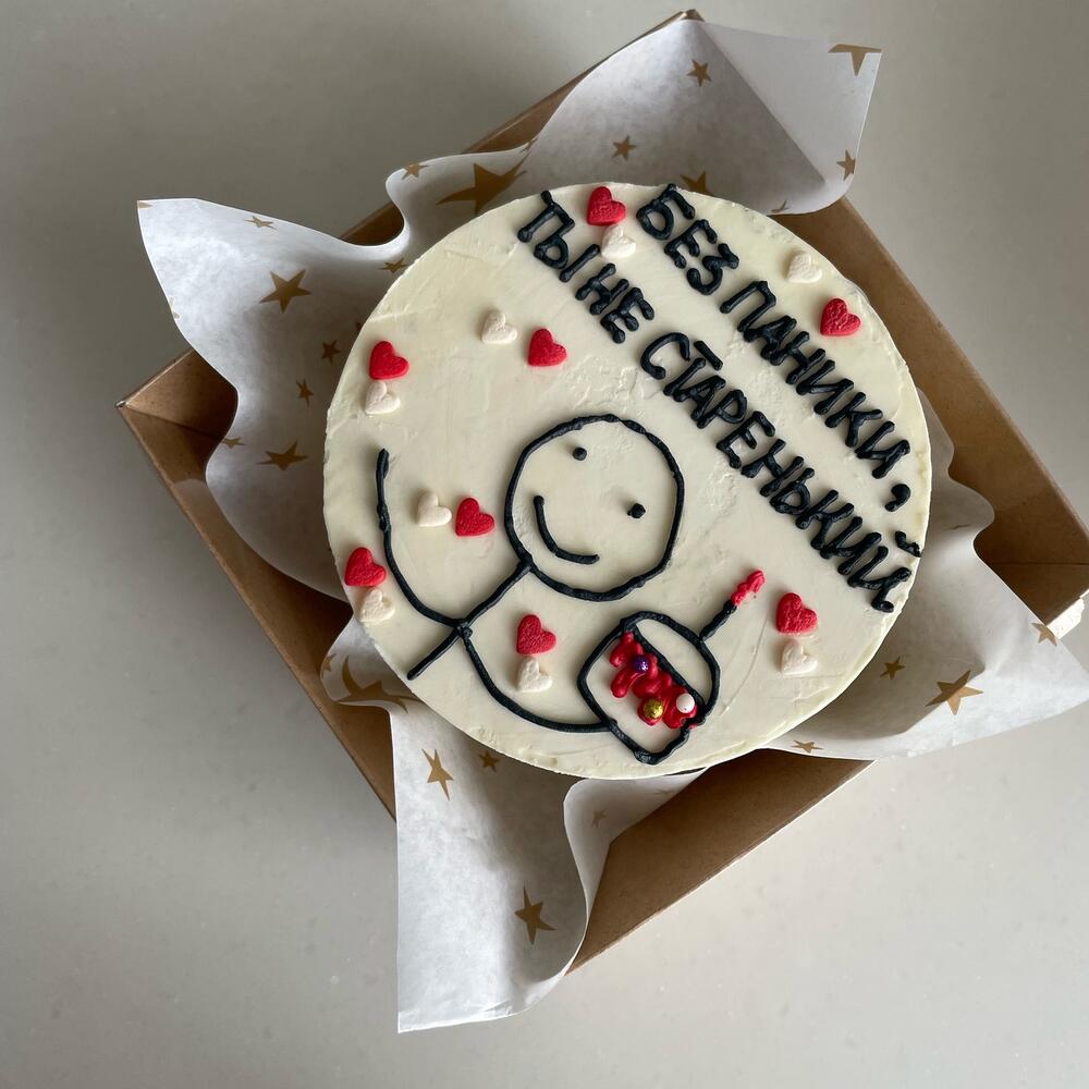 Бенто торт с сердечками без паники ты не старенький