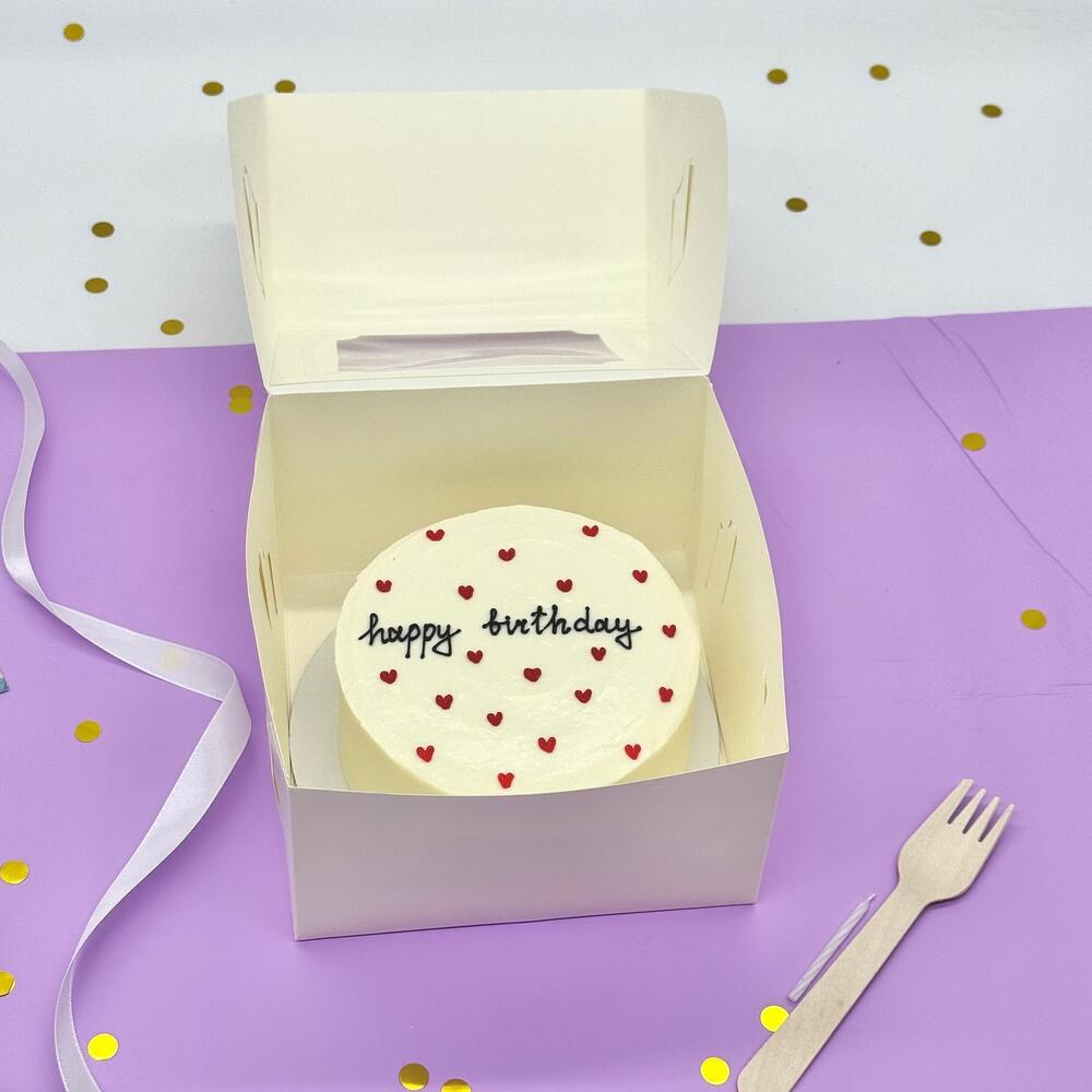 Бенто торт с сердечками на День рождения