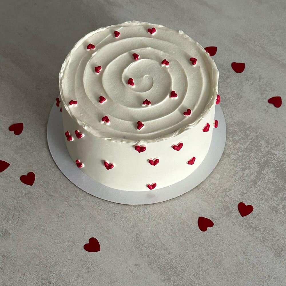 Бенто торт с сердечками парню мужу девушке жене на 14 февраля