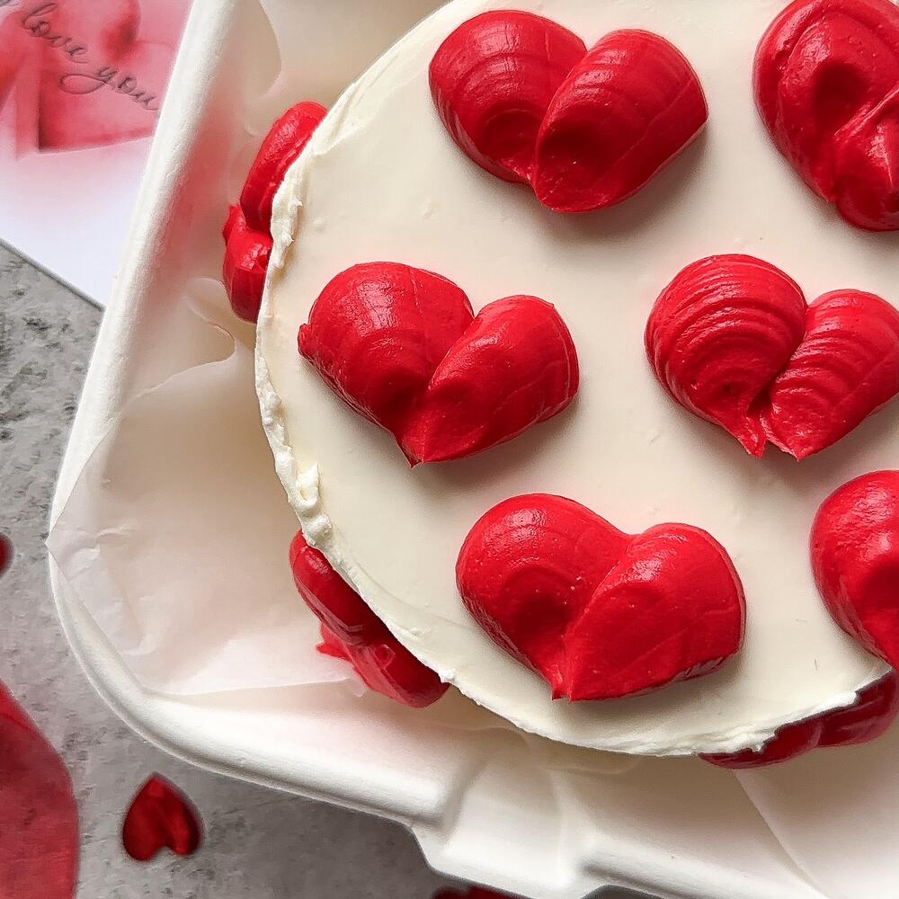 Бенто-торт с сердечками️/Валентинка,подарок девушке,день святого Валентина,день влюбленных