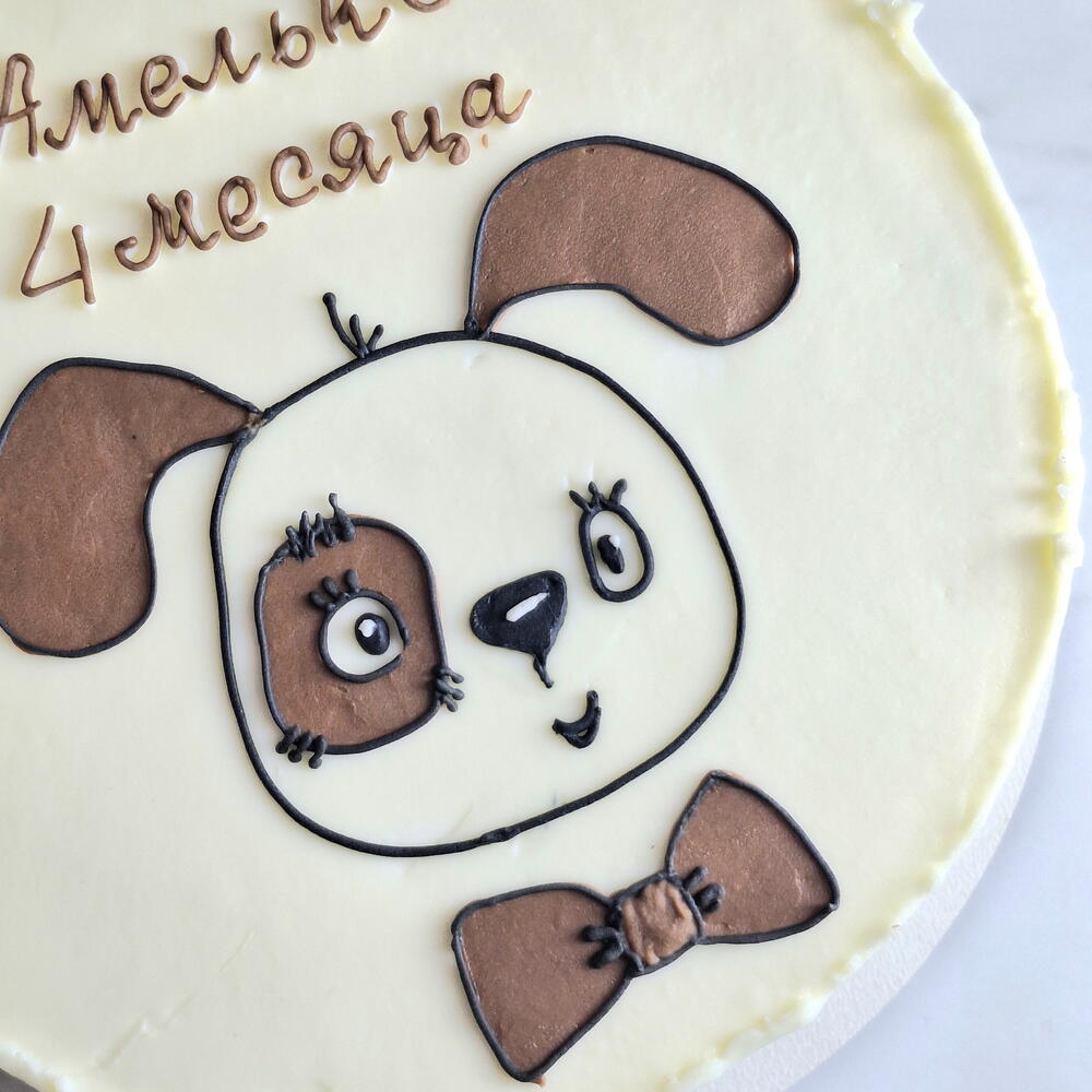 Бенто торт с собачкой на день рождения ребенку, малышу