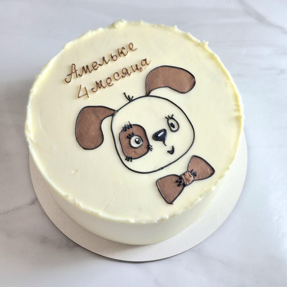 Бенто торт с собачкой на день рождения ребенку, малышу