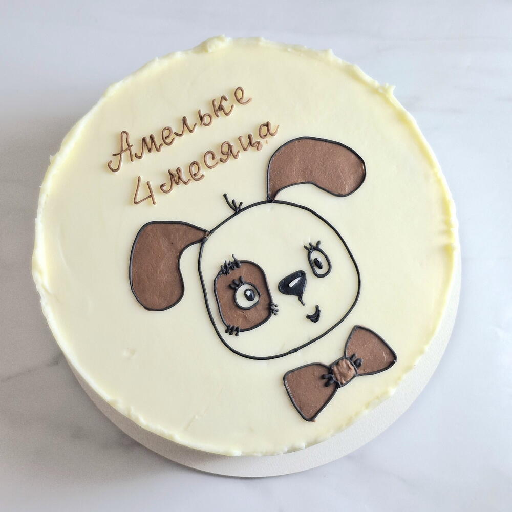 Бенто торт с собачкой на день рождения ребенку, малышу