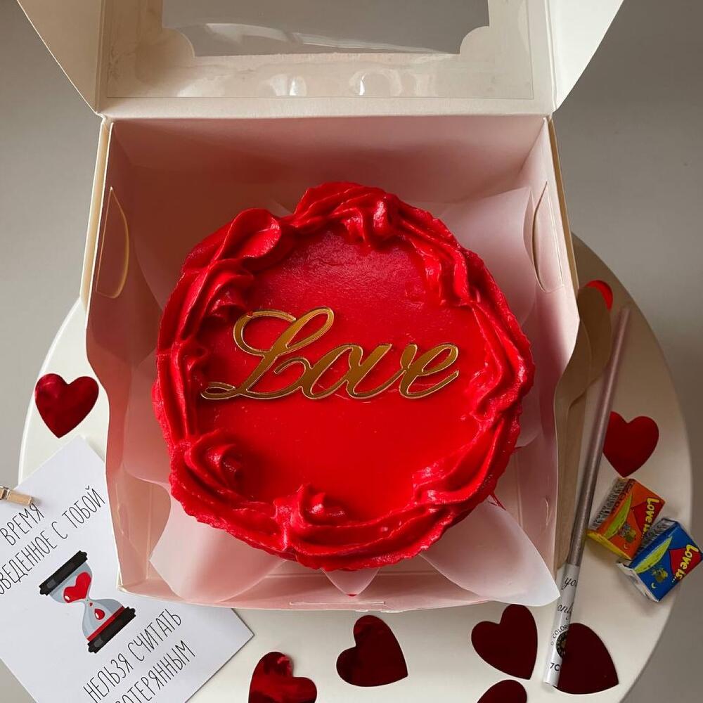 Бенто торт с топпером лове