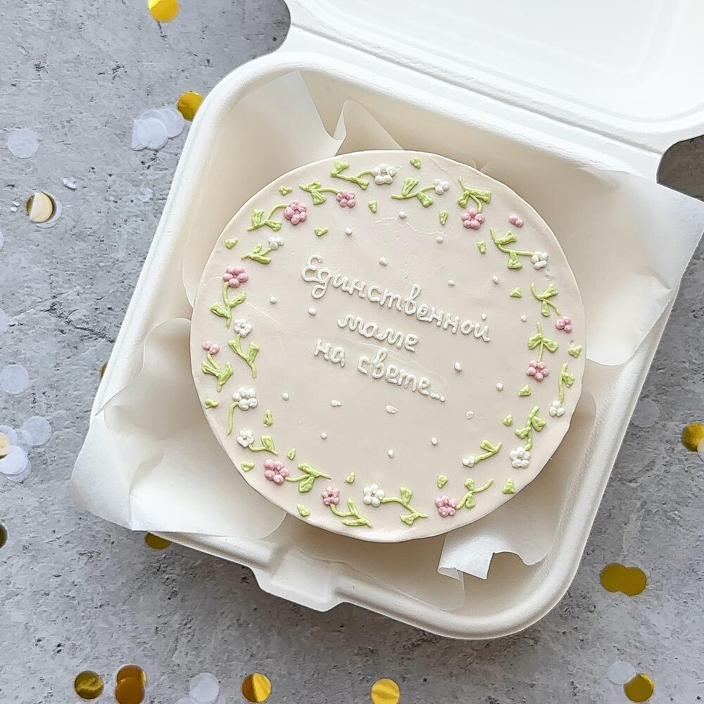 Бенто-торт с цветами маме