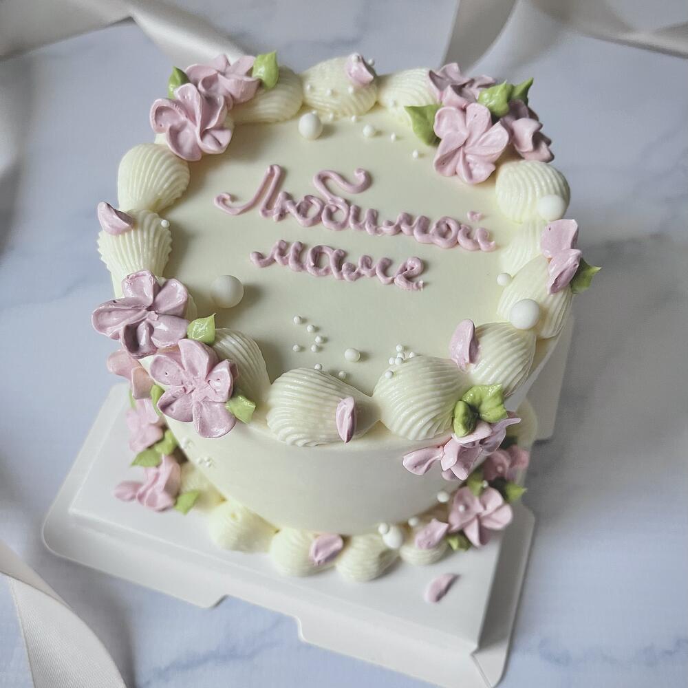 Бенто торт с цветочками день мамы