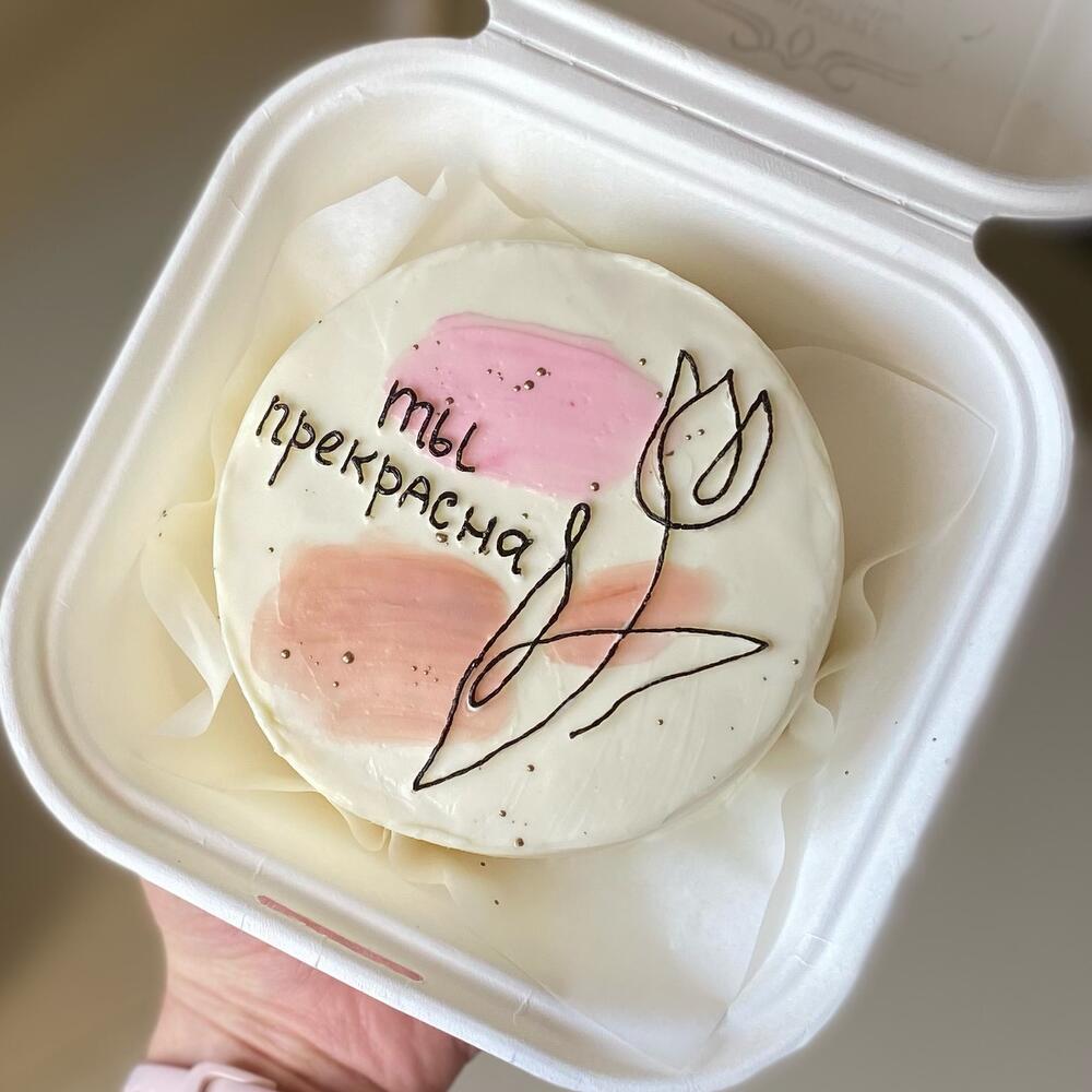 Бенто торт с цветочком