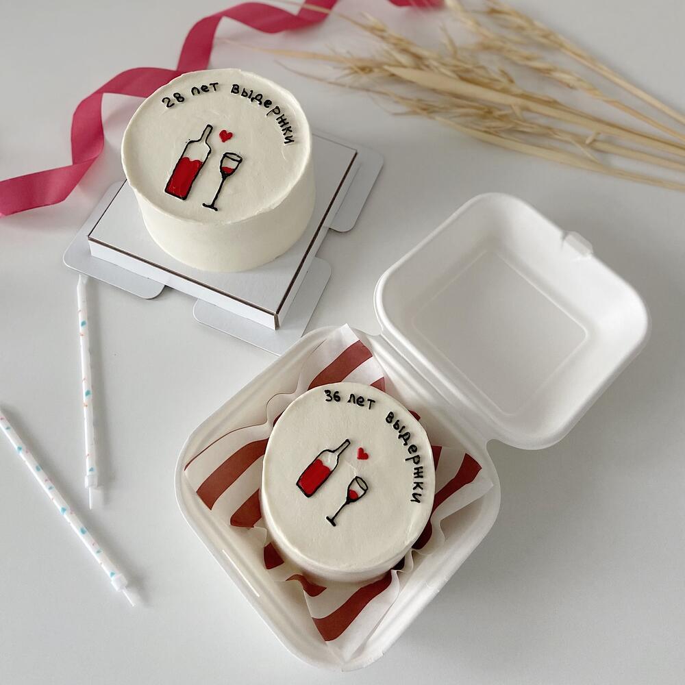 Бенто торт с вином