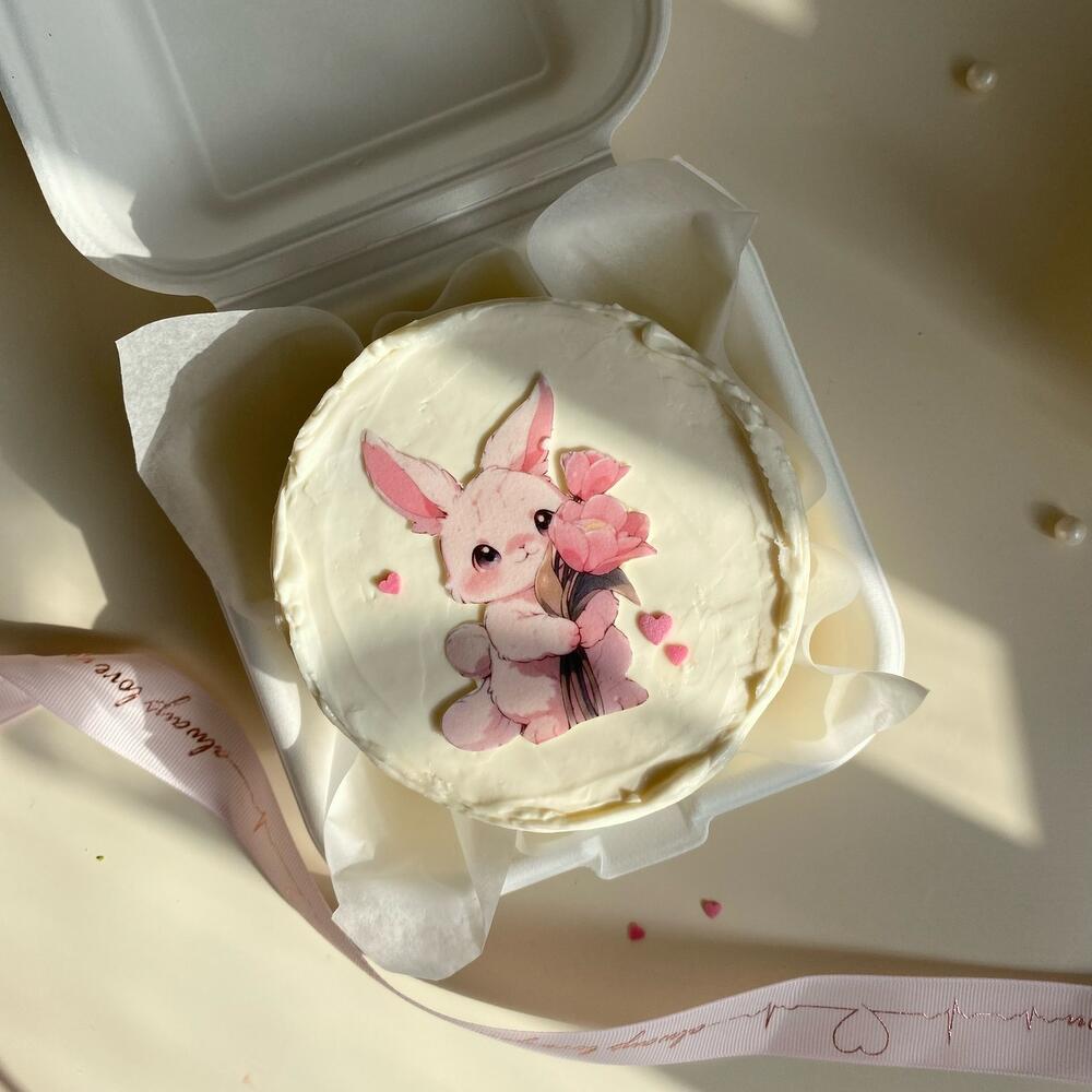 Бенто-торт с зайкой для сестры, маы, дочери (можно добавить небольшую надпись)м