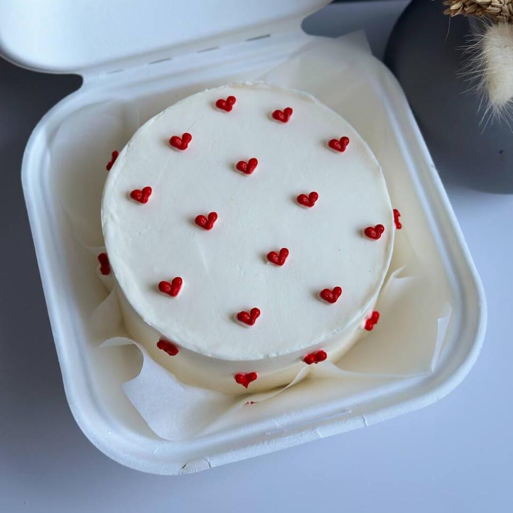 Бенто-торт «Сердечки»