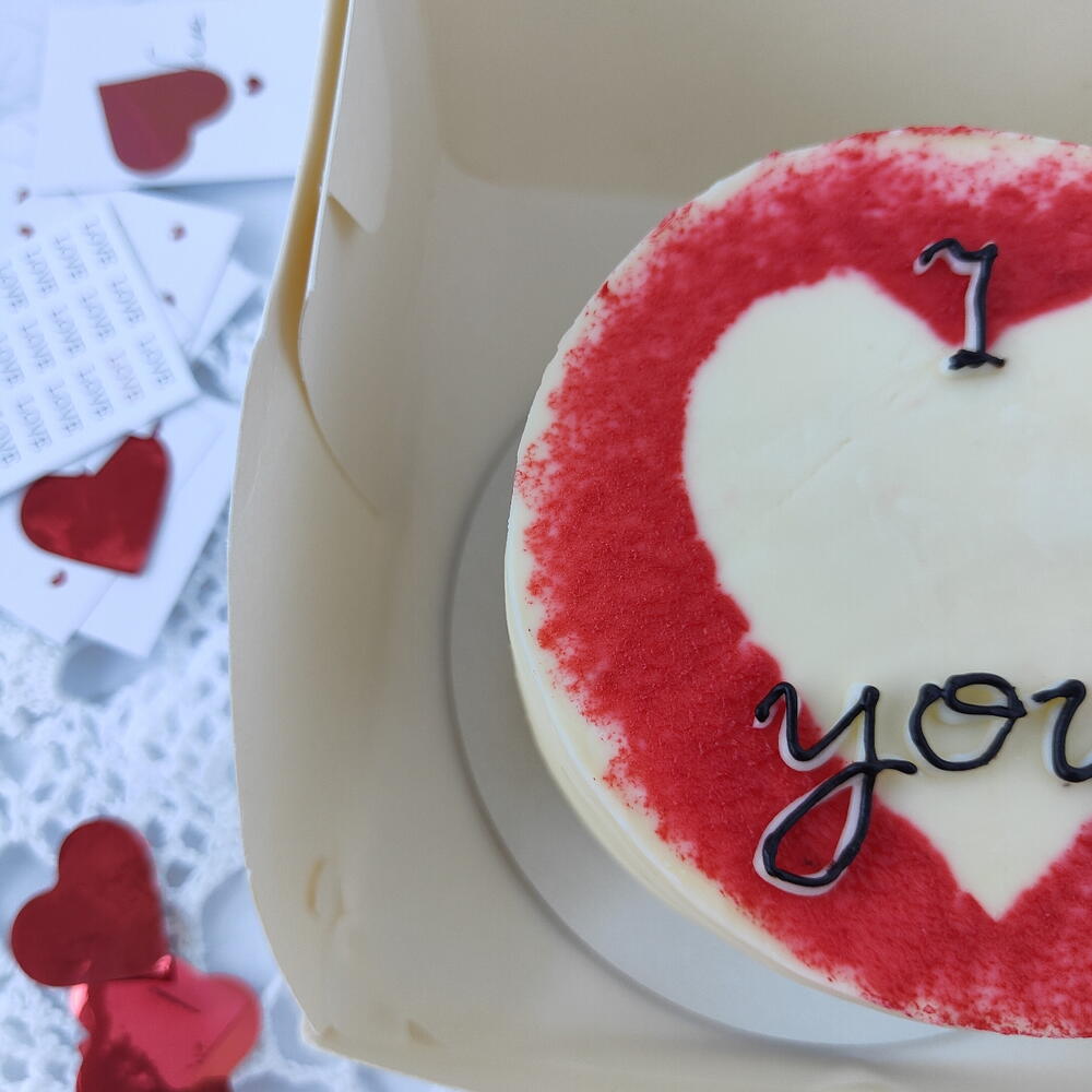 Бенто торт СЕРДЦЕ I️you 14 февраля