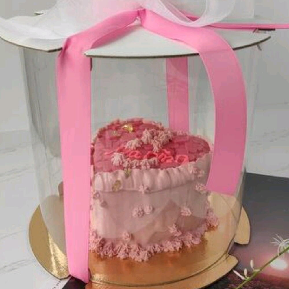 Бенто торт СЕРДЦЕ Любовь розовое (красный бархат) на 14 февраля